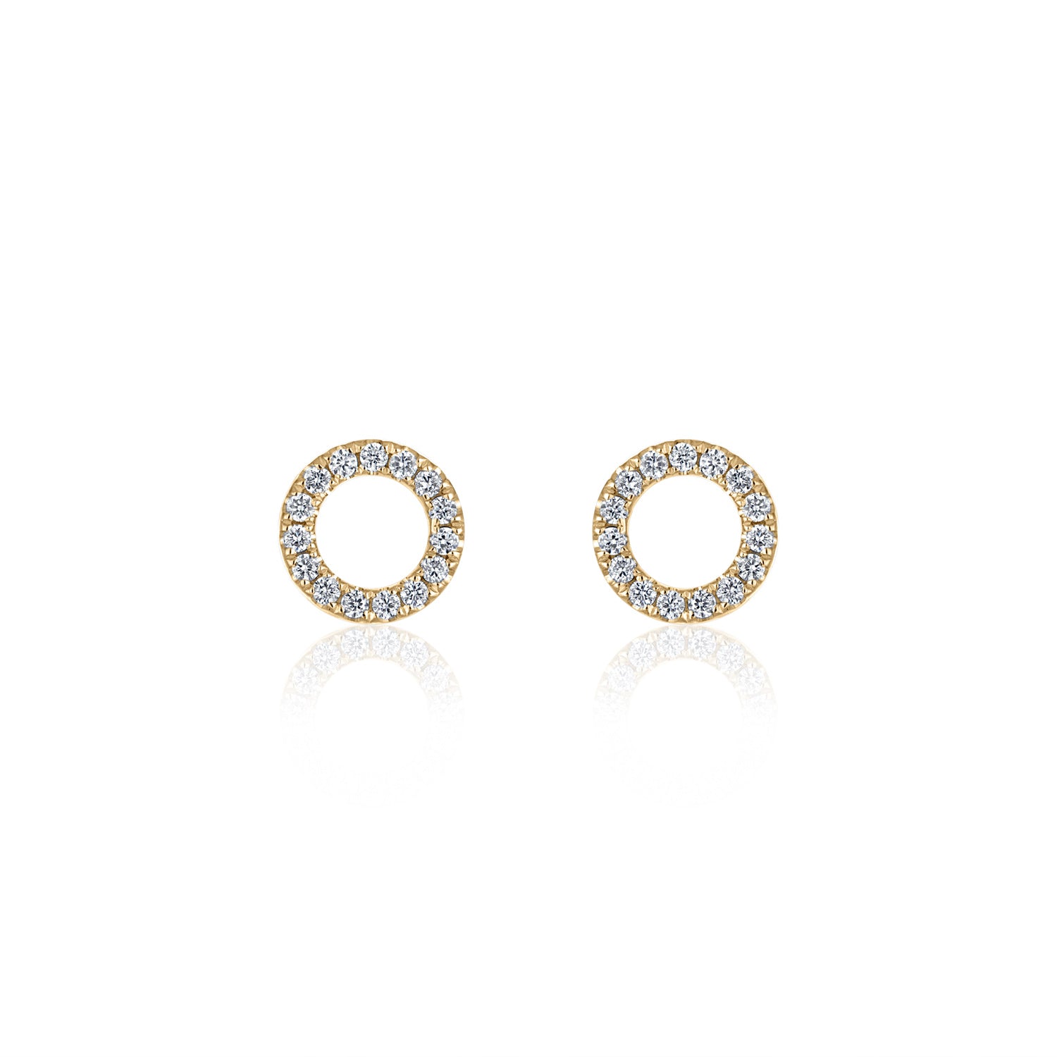 Mini Diamond Circle Studs