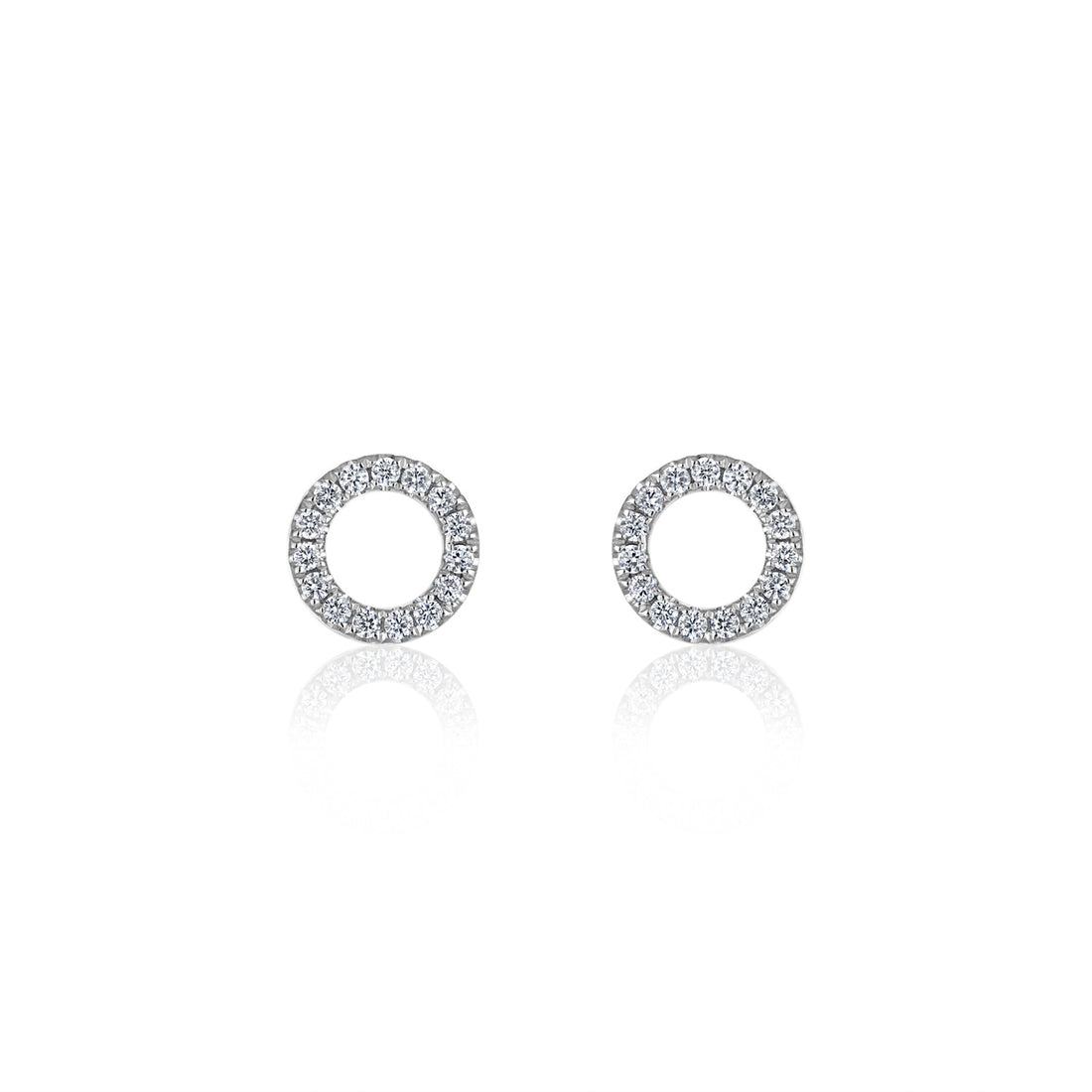 Mini Diamond Circle Studs