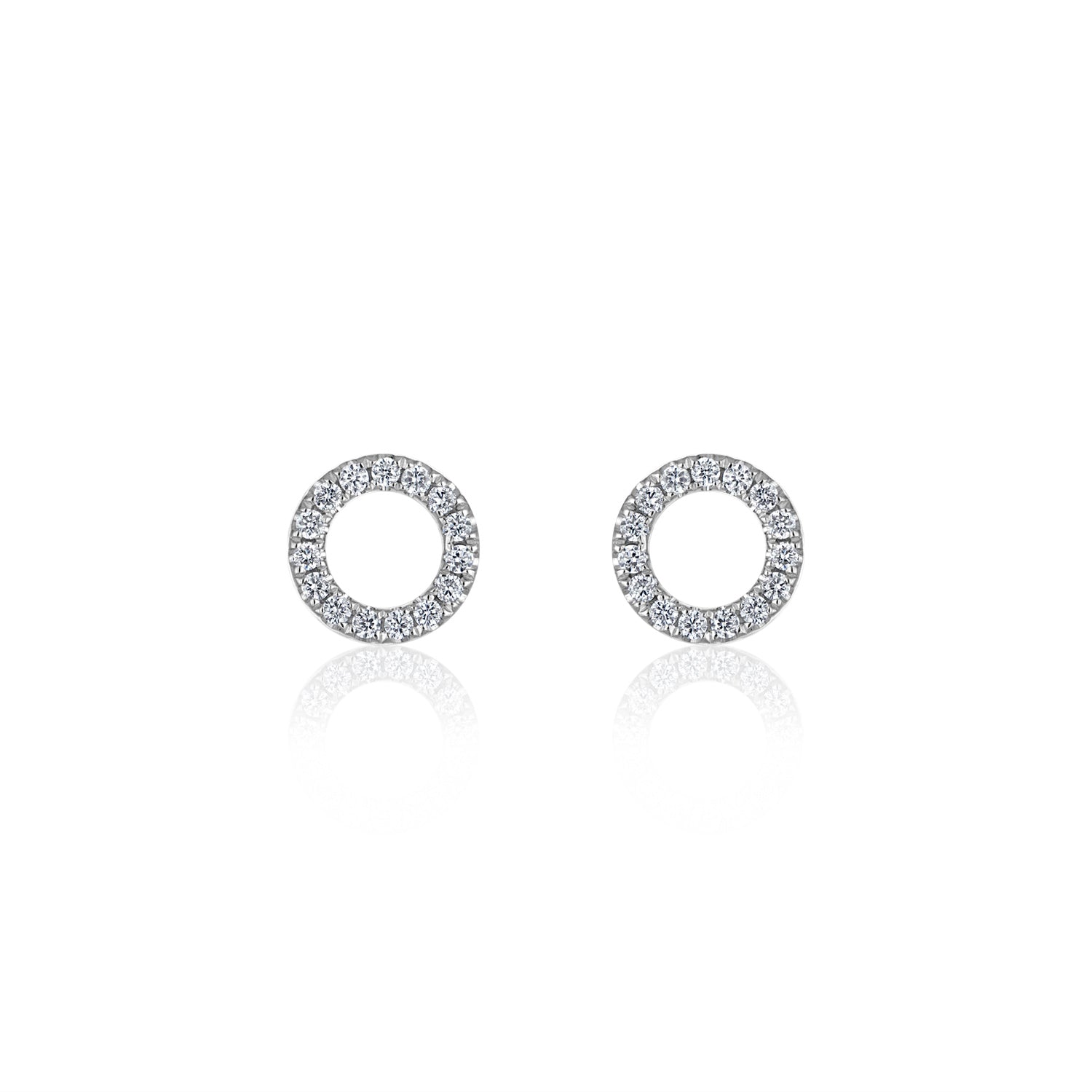 Mini Diamond Circle Studs