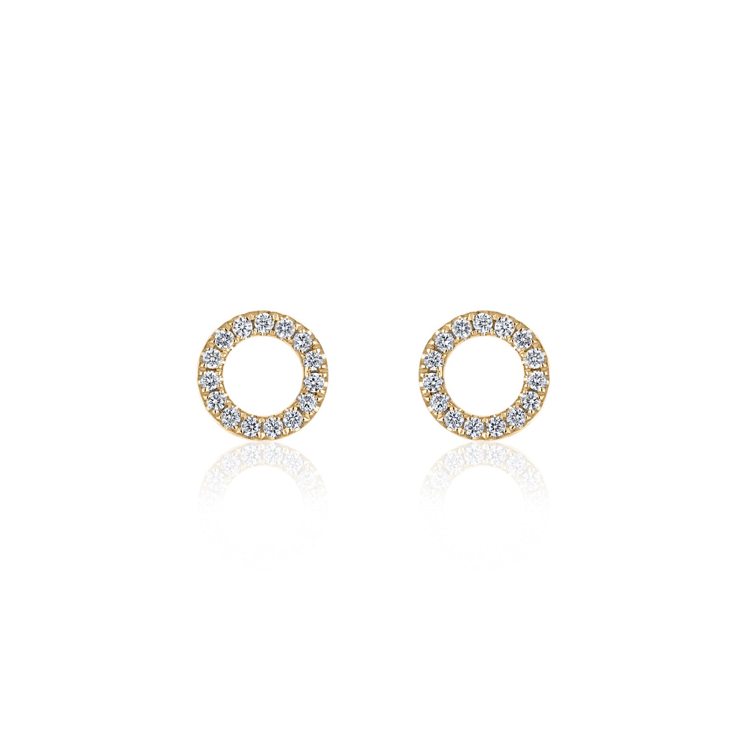 Mini Diamond Circle Studs