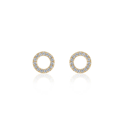 Mini Diamond Circle Studs