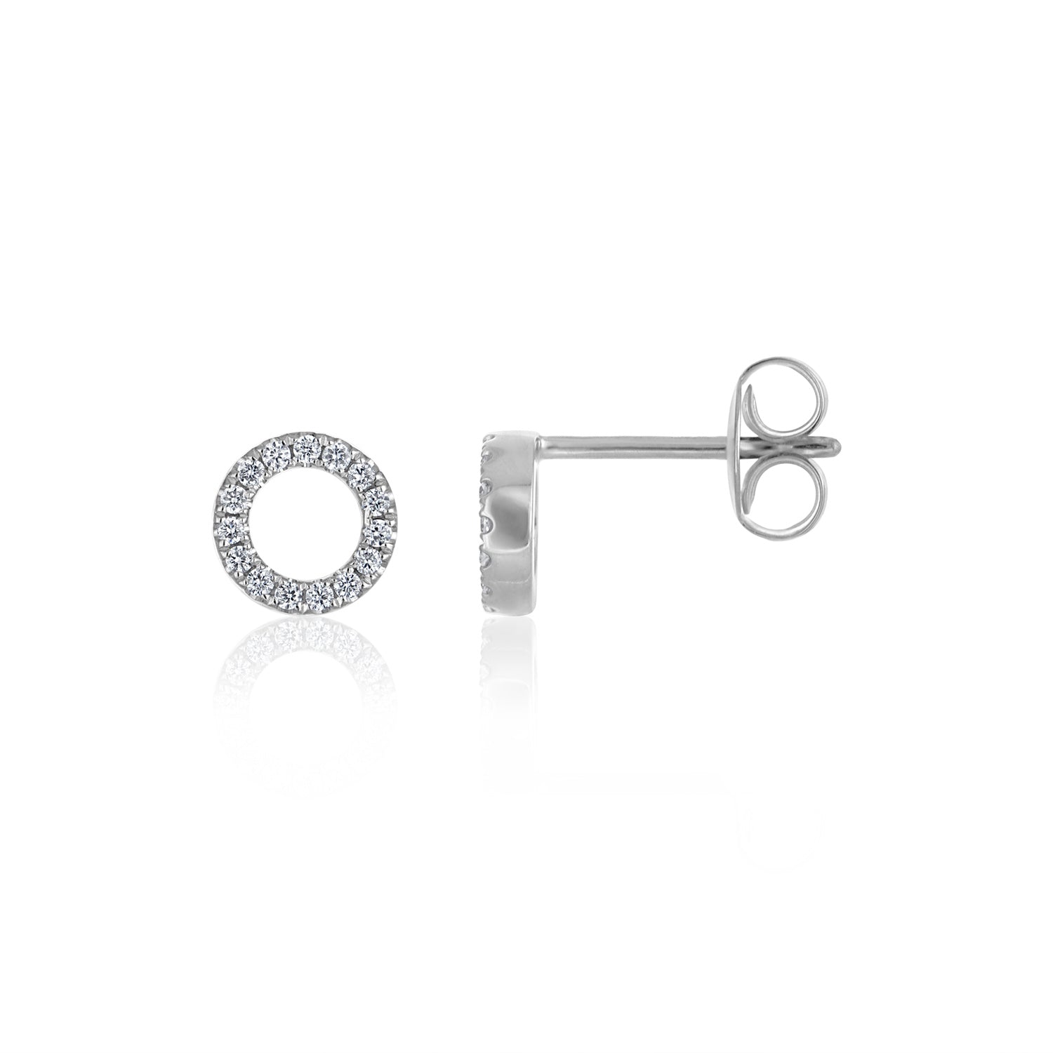 Mini Diamond Circle Studs