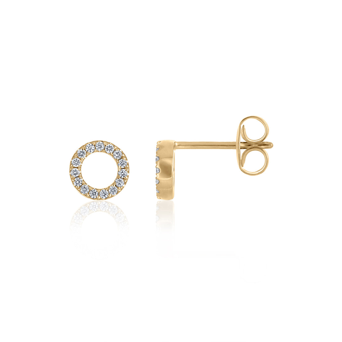 Mini Diamond Circle Studs