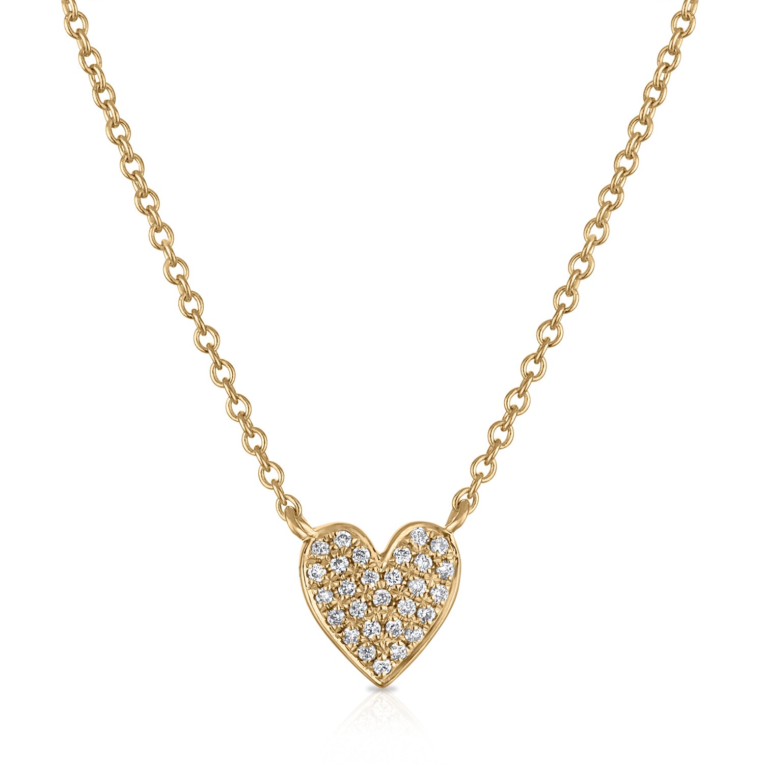 Mini Pavé Heart Necklace