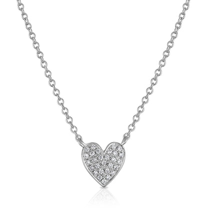 Mini Pavé Heart Necklace