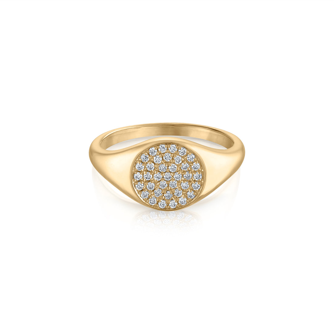 Pavé Diamond Signet Ring