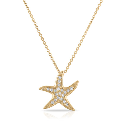 Diamond Starfish Necklace