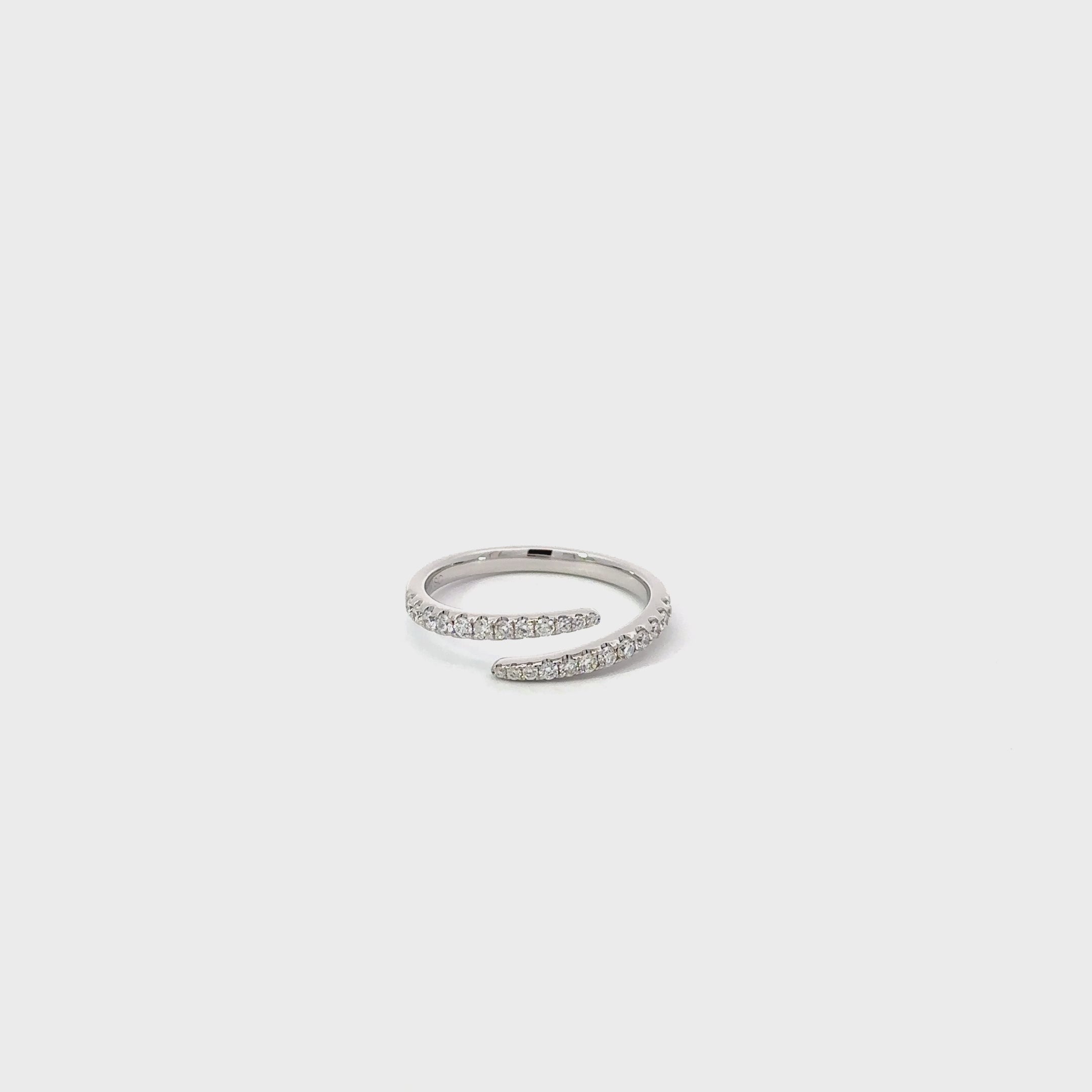 Open Diamond Wrap Ring